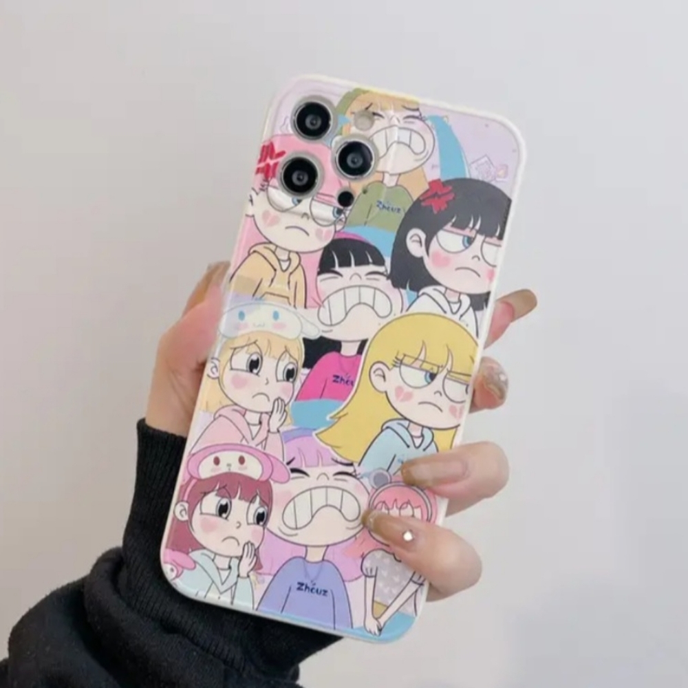 Iphone 14 Pro Max Cartoon Angry Girl Phone Case